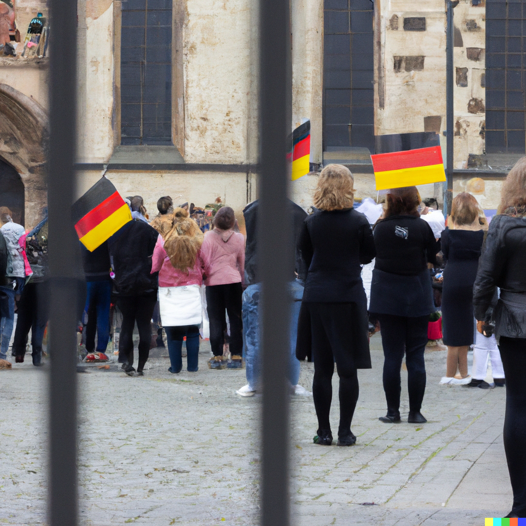 Friedliche Proteste, DALL·E, prompted by Michael Voß