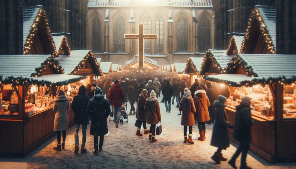 Bummel über den Weihnachtsmarkt, DALL·E, prompted by Michael Voß