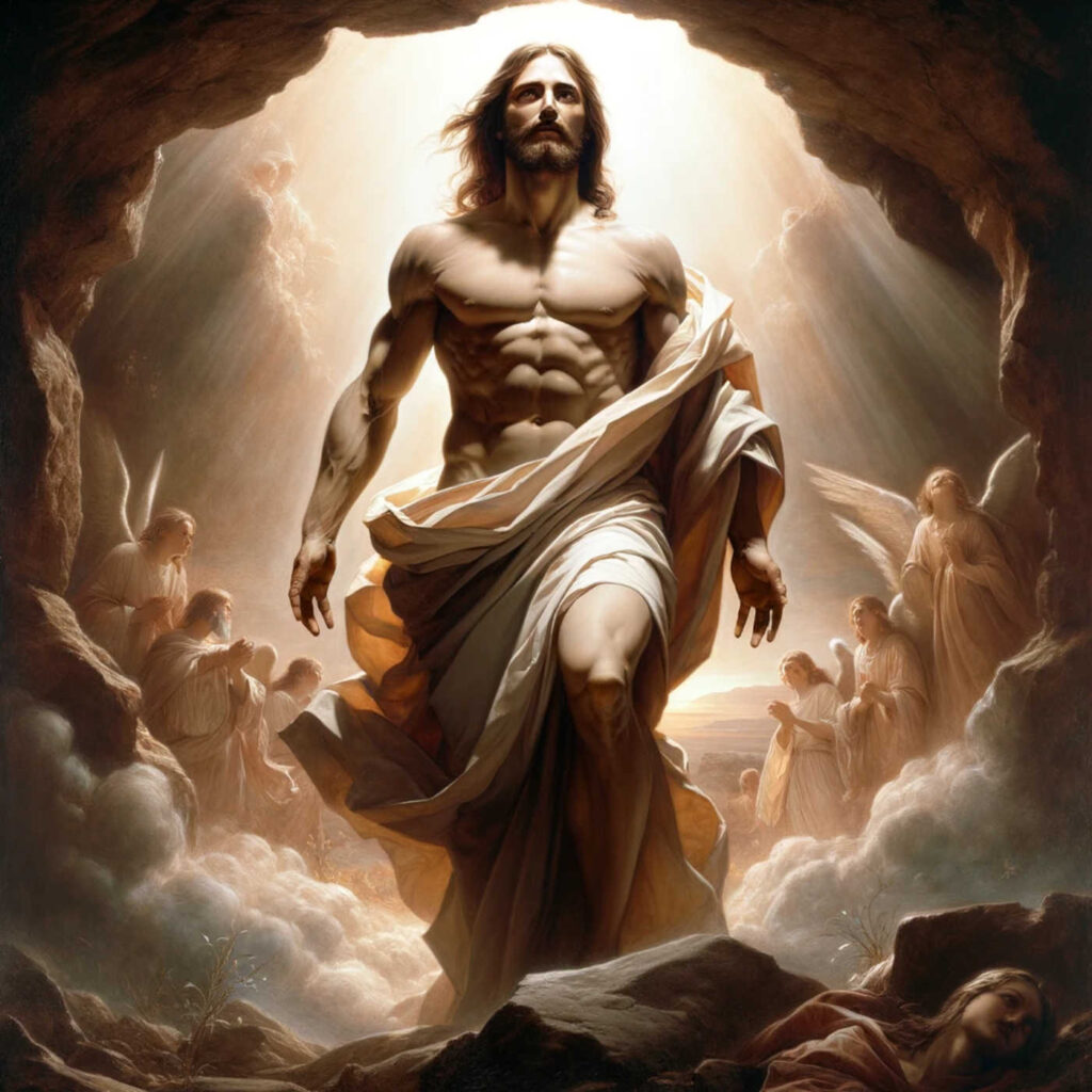 Auferstehung Jesu im Stil von Michelangelo, DALL·E, prompted by Michael Voß