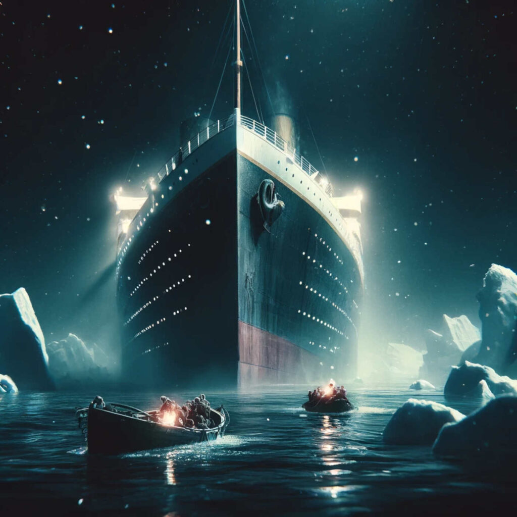 Untergang der Titanic, DALL·E, prompted by Michael Voß