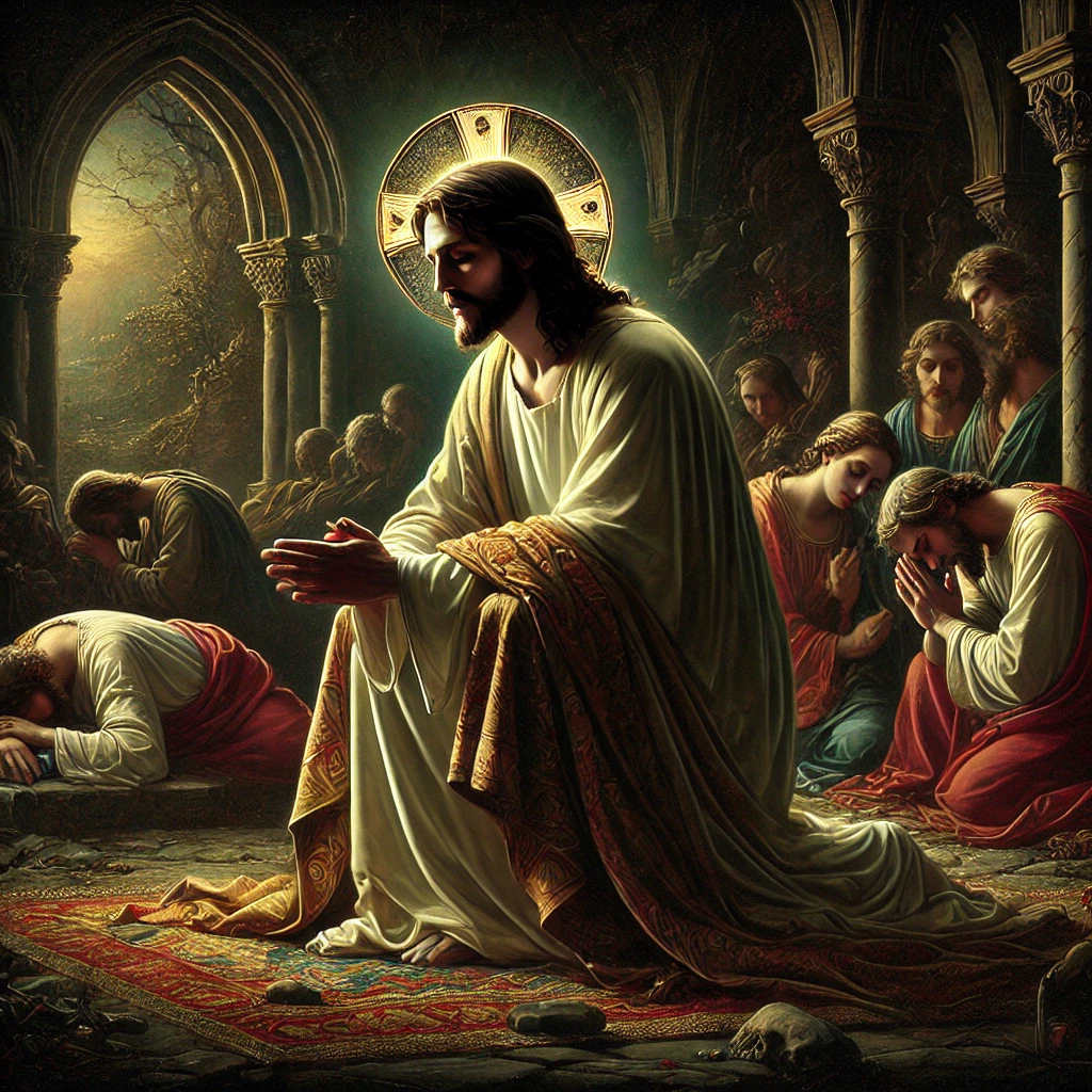 Jesus betet zu seinem Vater, DALL·E, prompted by Michael Voß
