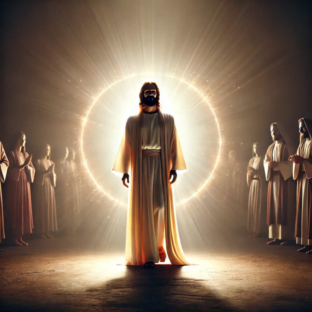 Jesus: "Ich bin das Licht der Welt.", DALL·E, prompted by Michael Voß