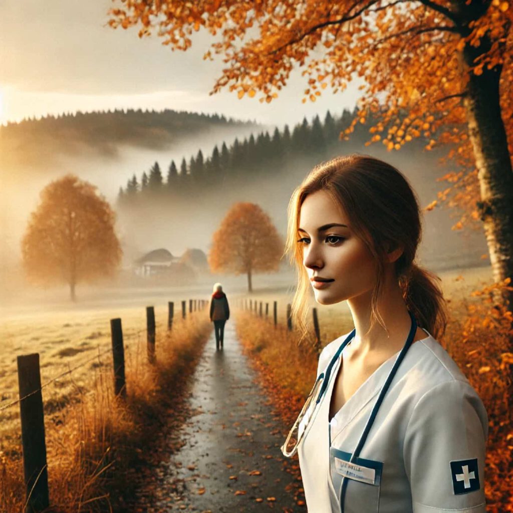 Anna ist Krankenschwester im Schwarzwald, DALL·E, prompted by ChatGPT 4o