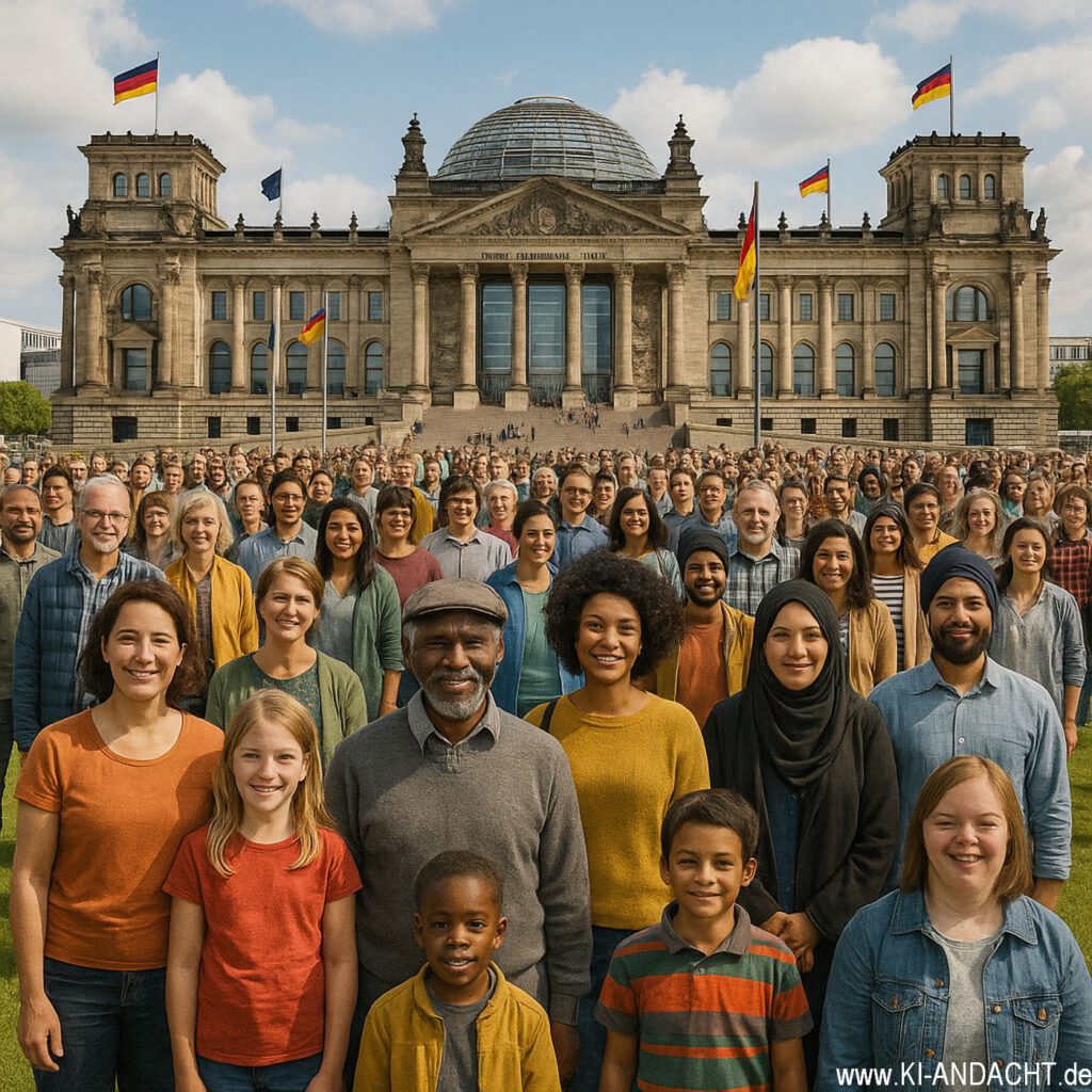 Vielfalt vor dem Bundestag - die Unterschiede prägen unsere Gesellschaft, Sora, prompted by Michael Voß