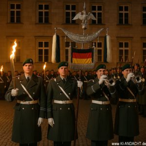Wachbatallion beim Zapfenstreich, Sora, prompted by Michael Voß