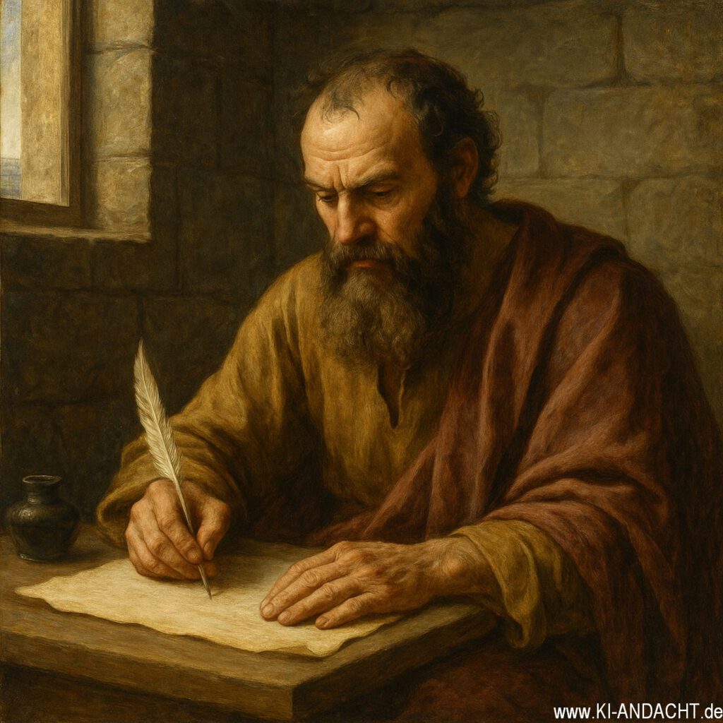 Paulus schreibt, Sora, prompted by ChatGPT