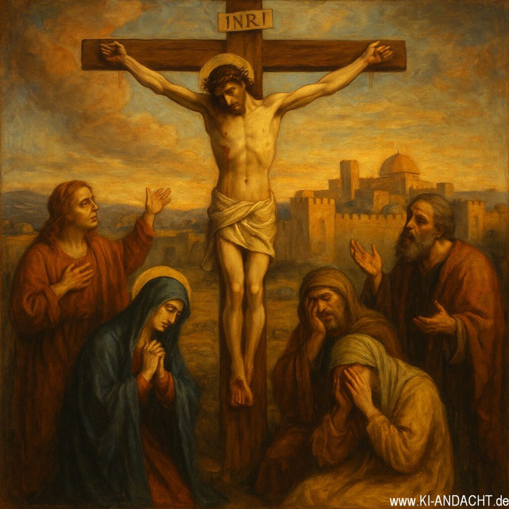Kreuzigungsszene bei Sonnenuntergang, Sora, prompted by ChatGPT