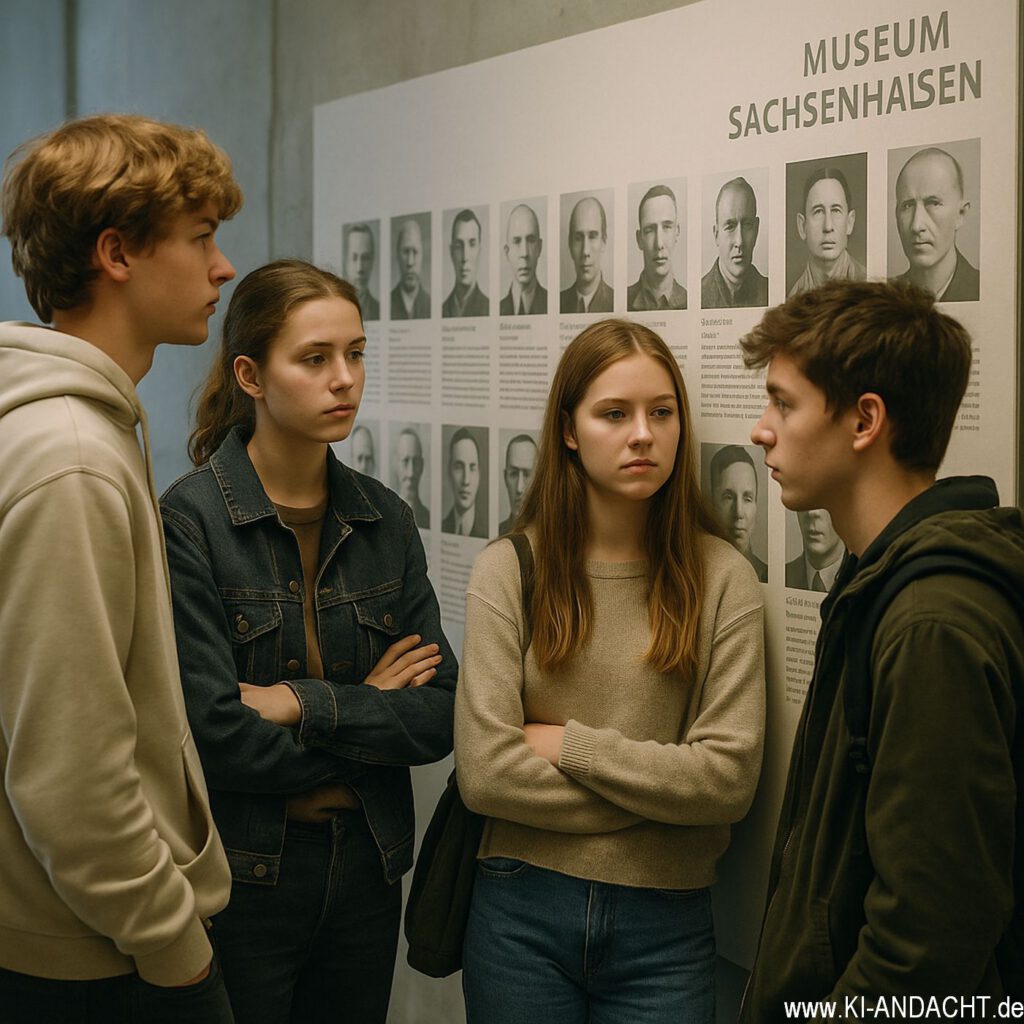 Jugendliche im Museum, Sora, prompted by ChatGPT
