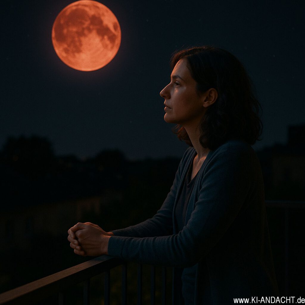 Nachdenklich unter Blutmond, Sora, prompted by ChatGPT