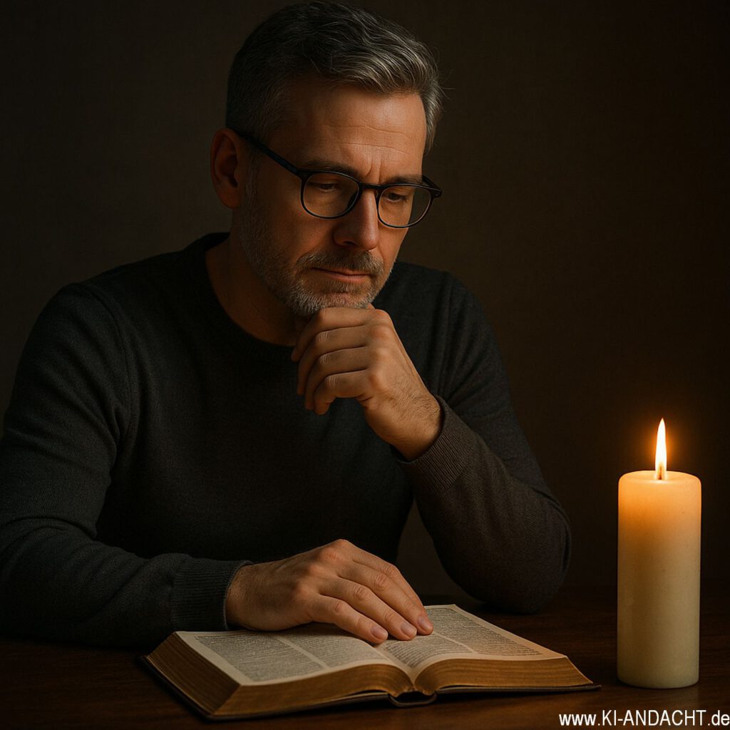 Nachdenklicher Leser bei Kerzenschein, Sora, prompted by ChatGPT