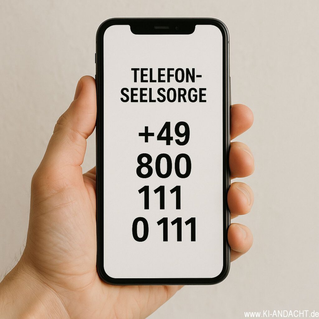 Die Telefonseelsorge ist von überall erreichbar, Sora, prompted by ChatGPT