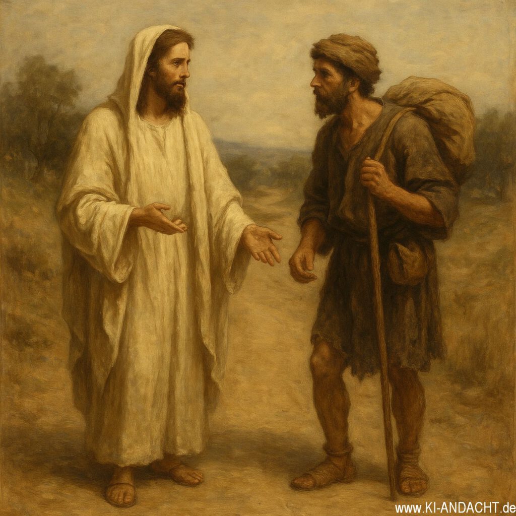 Jesus unterwegs, Sora, prompted by ChatGPT