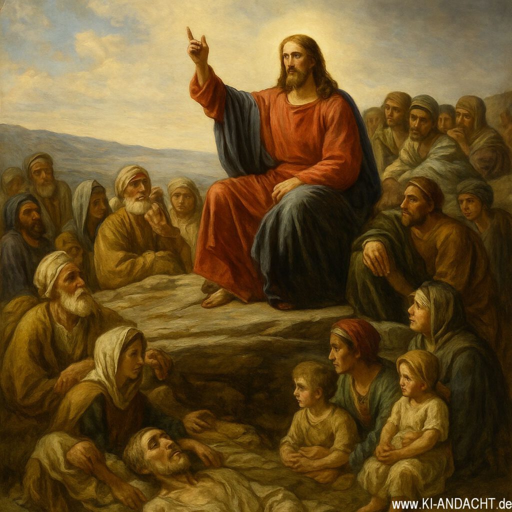 Seligpreisungen auf dem Hügel, Sora, prompted by ChatGPT