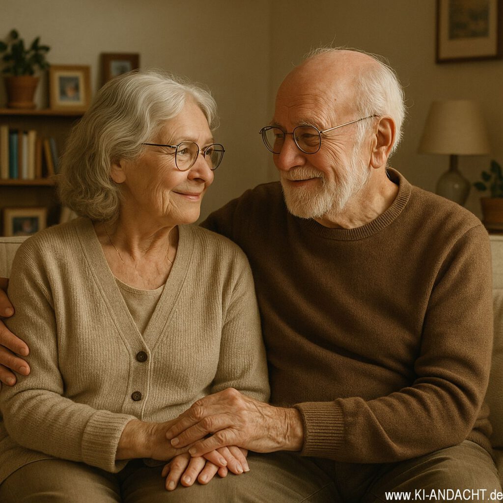 Liebevolles Ehepaar im Wohnzimmer, Sora, prompted by ChatGPT