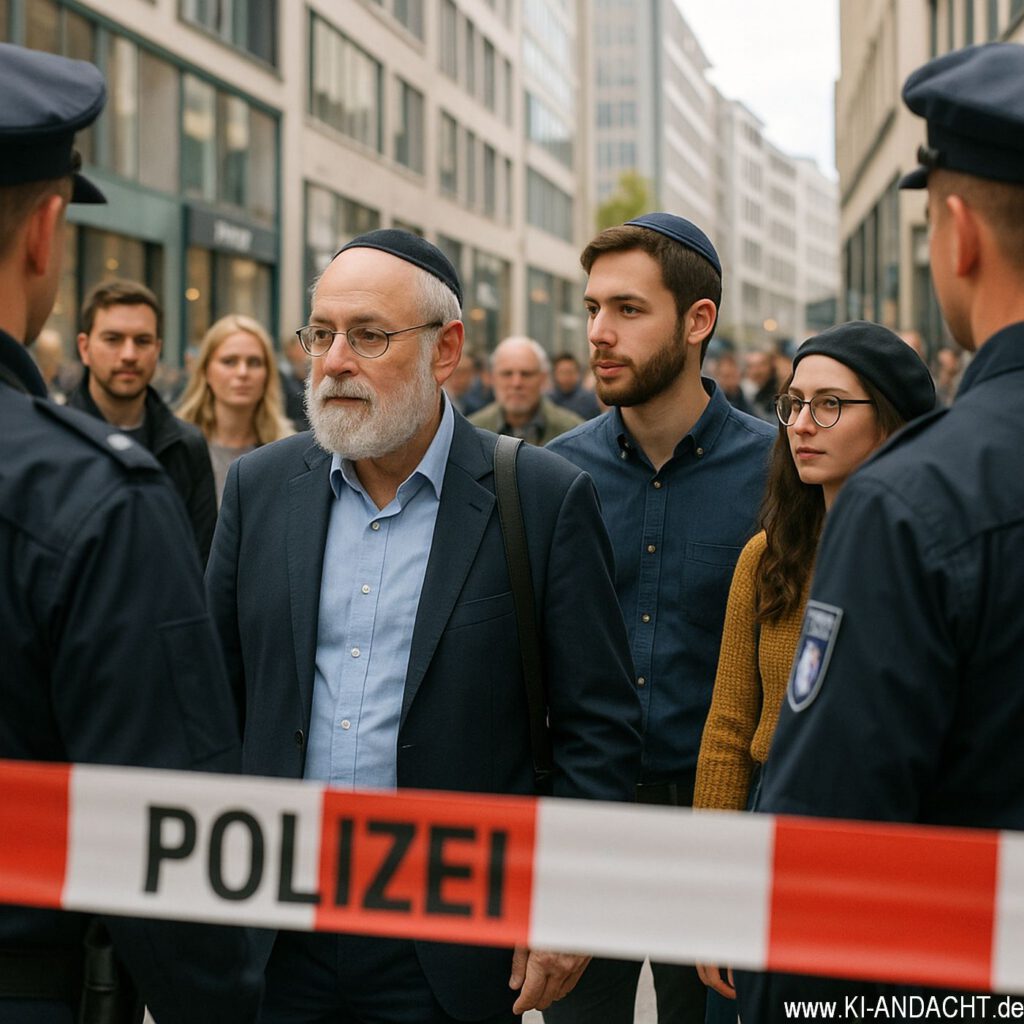 Glaube unter Polizeischutz, Sora, prompted by ChatGPT