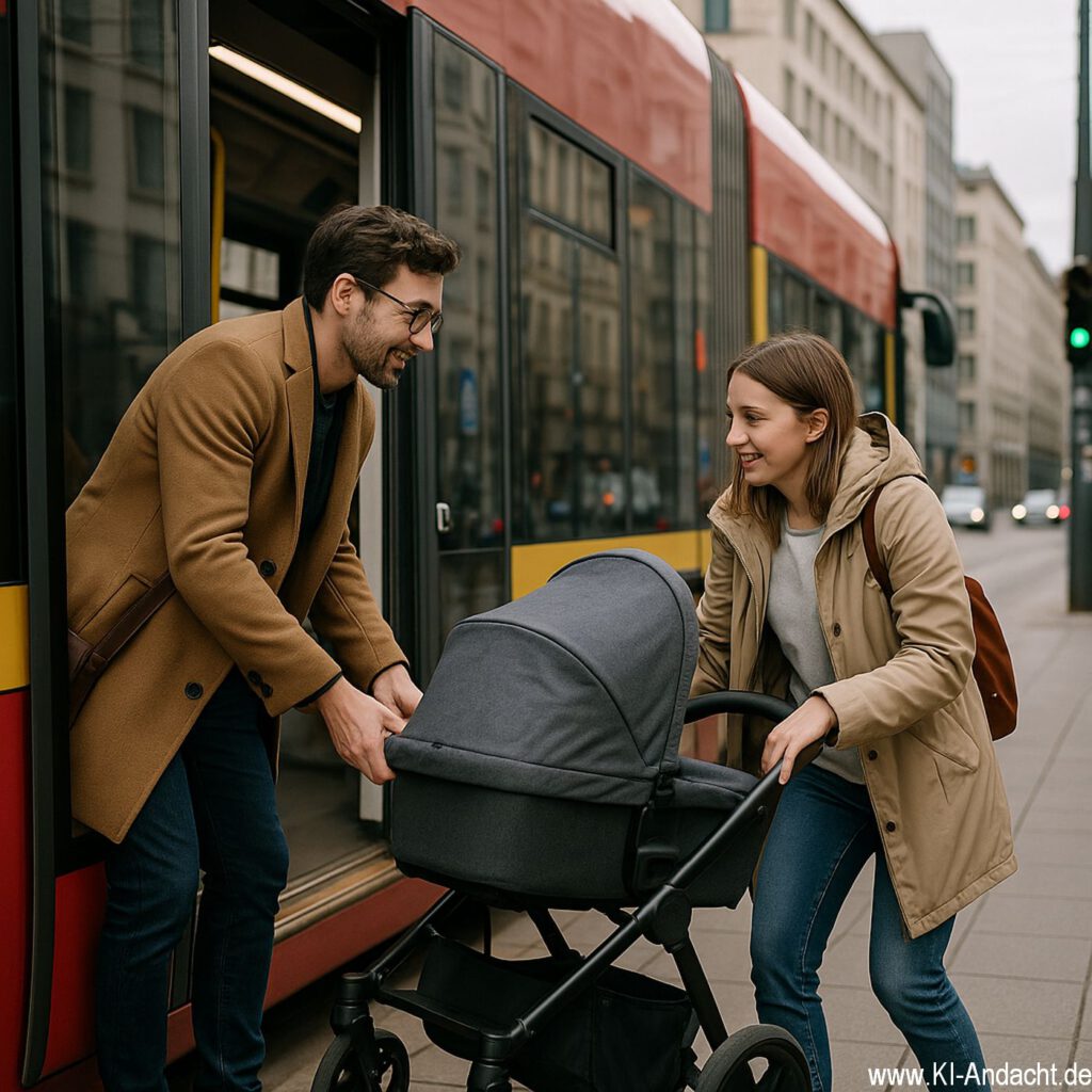 Hilfe an der Straßenbahn, Sora, prompted by ChatGPT