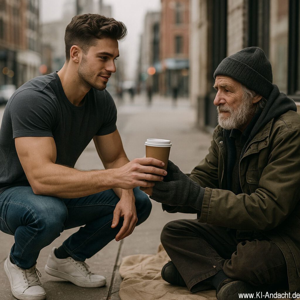 Mitgefühl im Straßenbild, Sora, prompted by ChatGPT