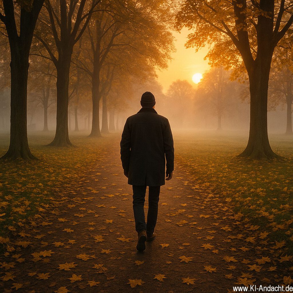 Mann im nebligen Park, Sora, prompted by ChatGPT