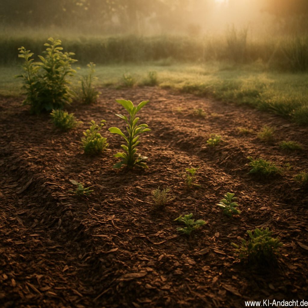 Verlassener Garten im Morgenlicht, Sora, prompted by ChatGPT
