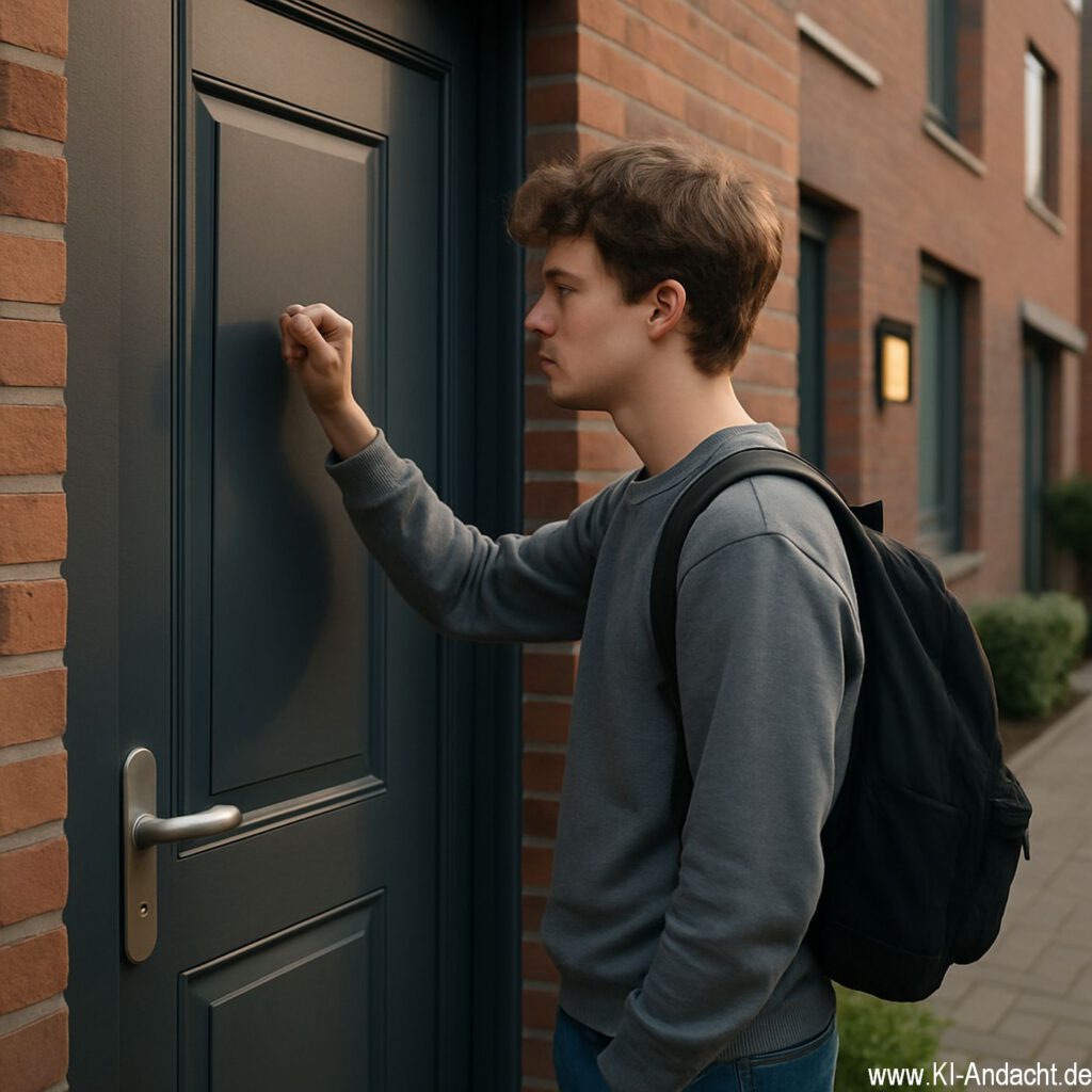 Zögerndes Anklopfen, Sora, prompted by ChatGPT