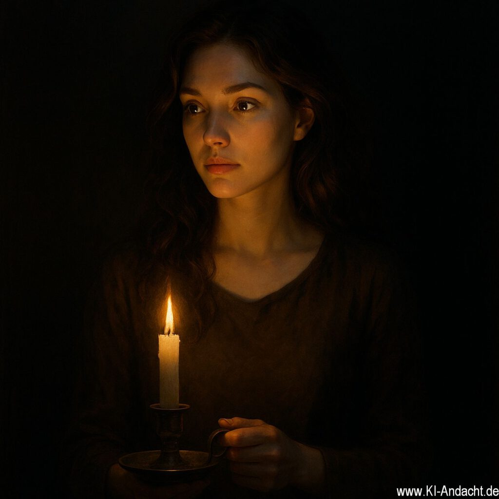 Kerzenlicht in Dunkelheit, Sora, prompted by ChatGPT