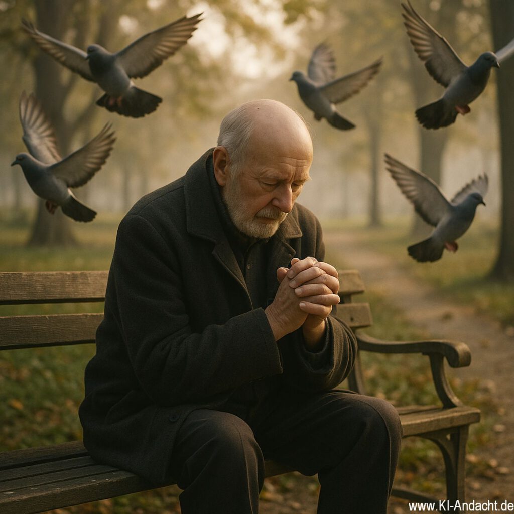 Friedliches Gebet im Park, Sora, prompted by ChatGPT