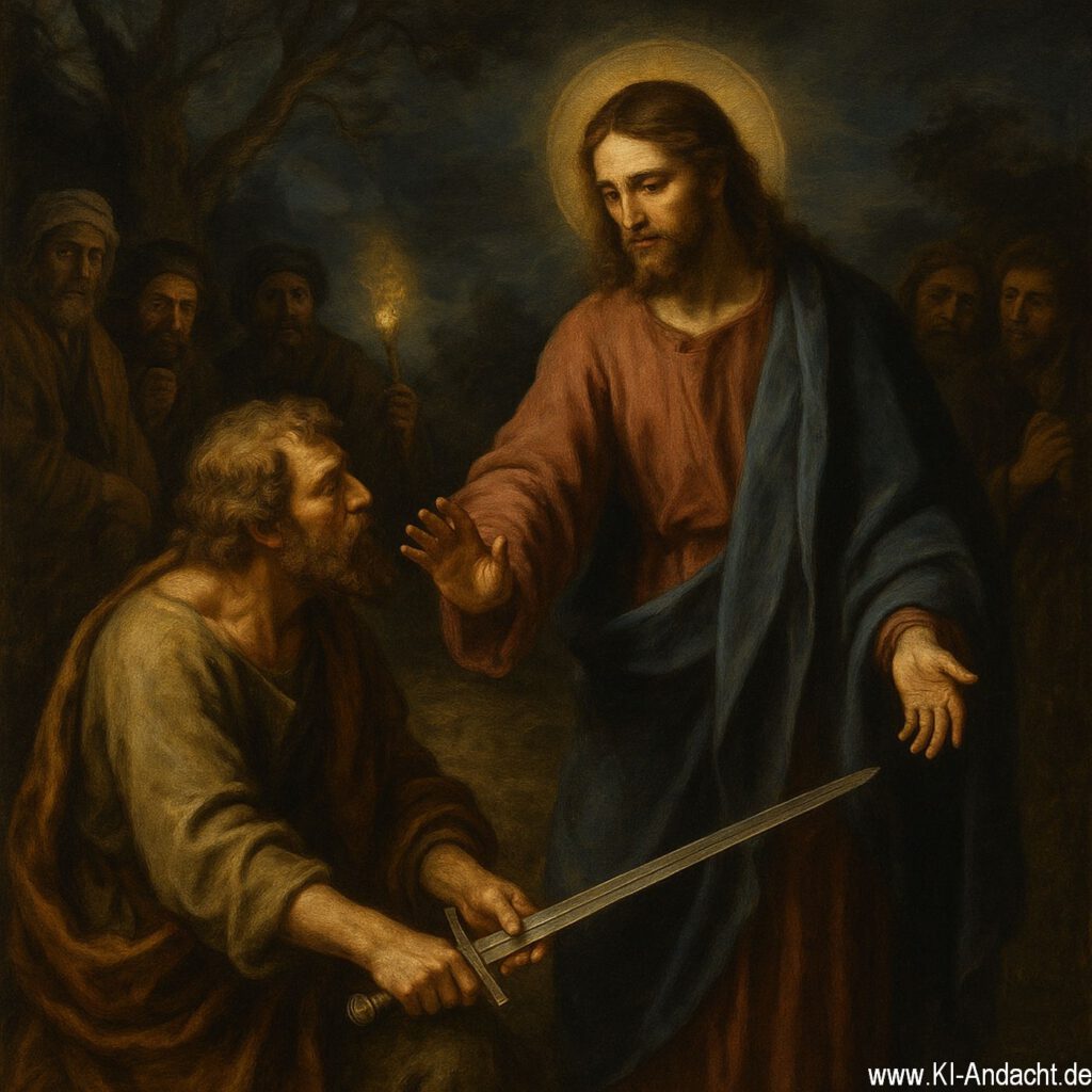 Jesus im Garten Gethsemane, Sora, prompted by ChatGPT