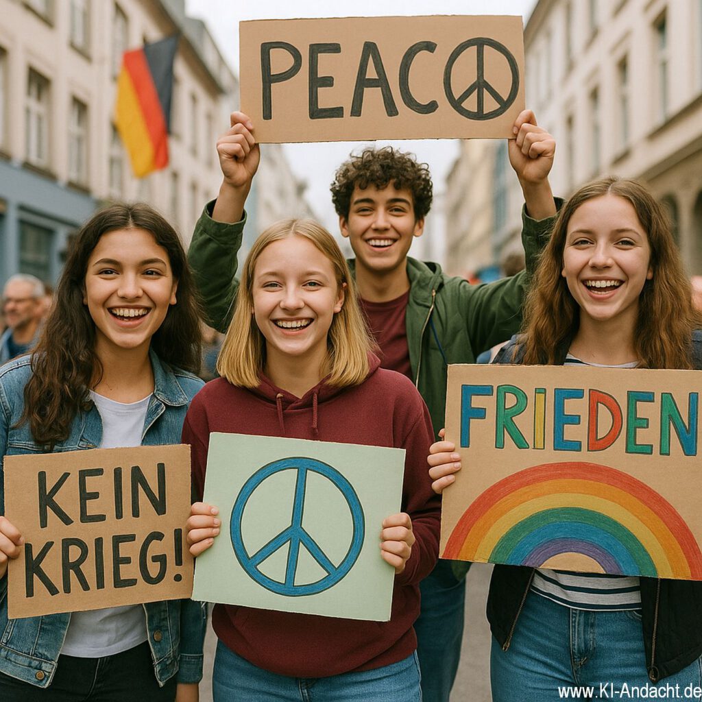 Jugendliche für den Frieden, Sora, prompted by ChatGPT