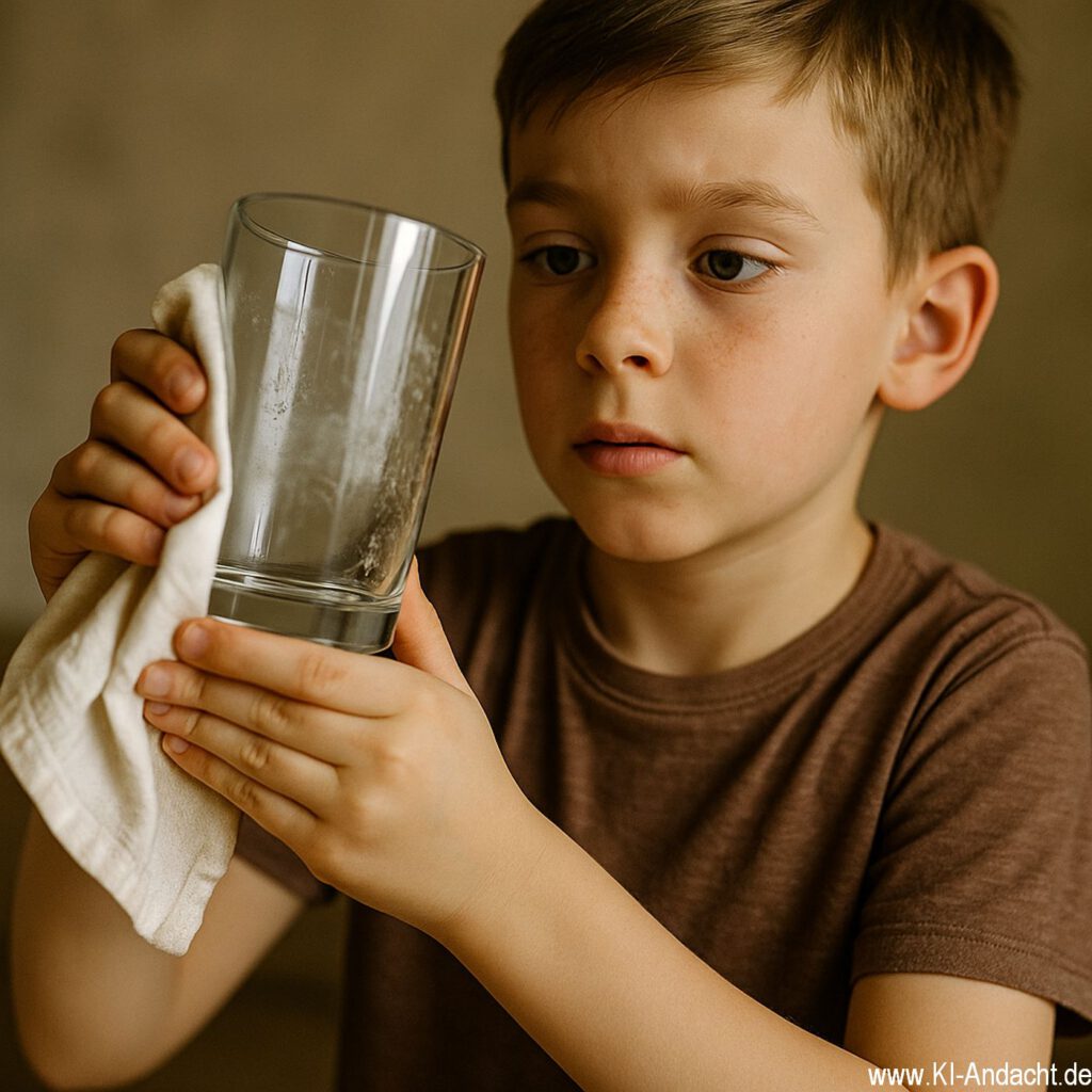 Junge säubert Glas, Sora, prompted by ChatGPT