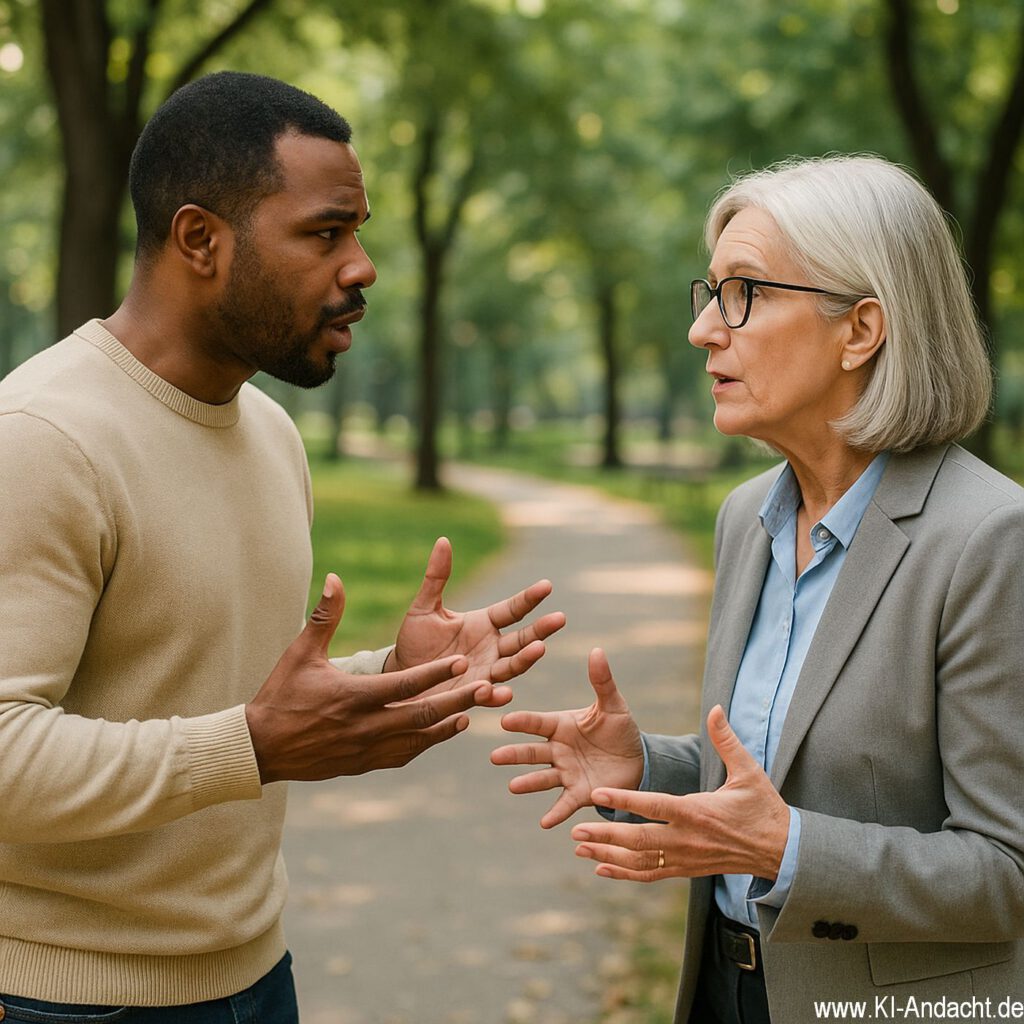 Intensive Diskussion, Sora, prompted by ChatGPT