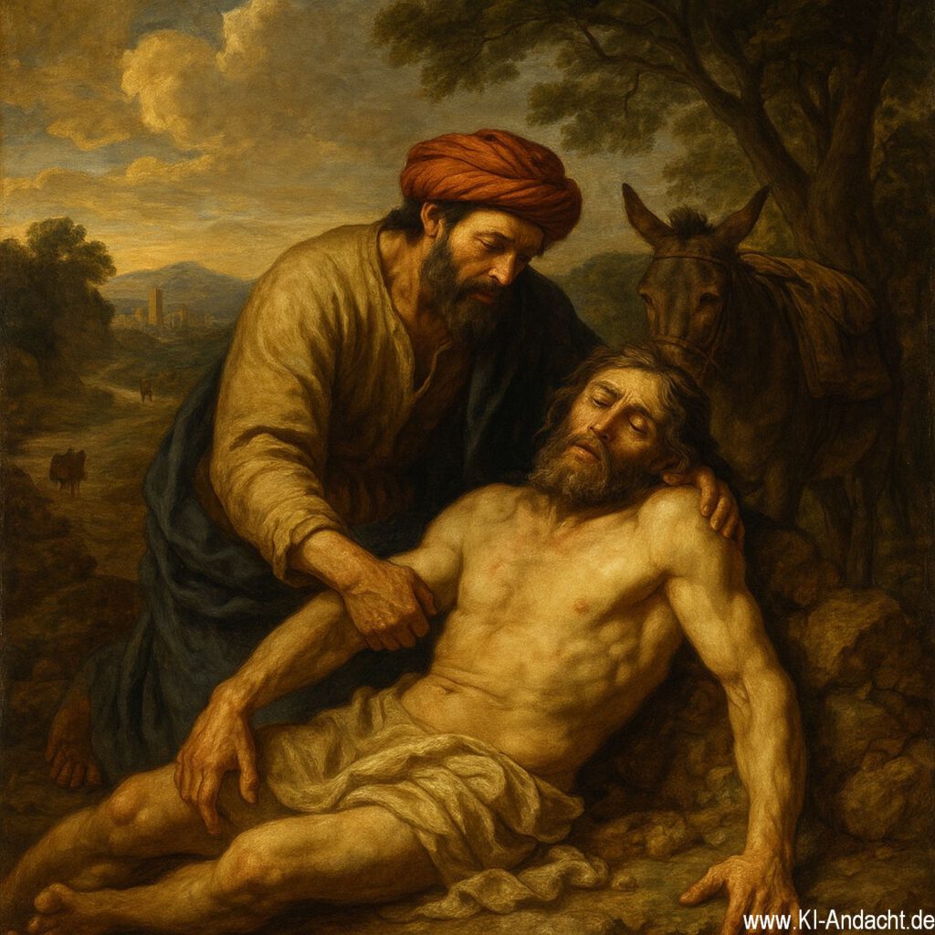 Der barmherzige Samariter, Sora, prompted by ChatGPT