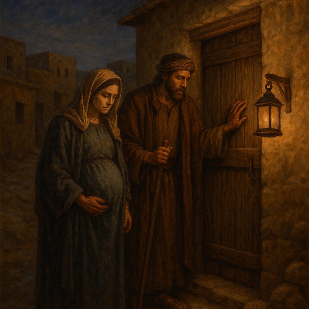 Maria und Josef suchen eine Herberge, Sora, prompted by ChatGPT