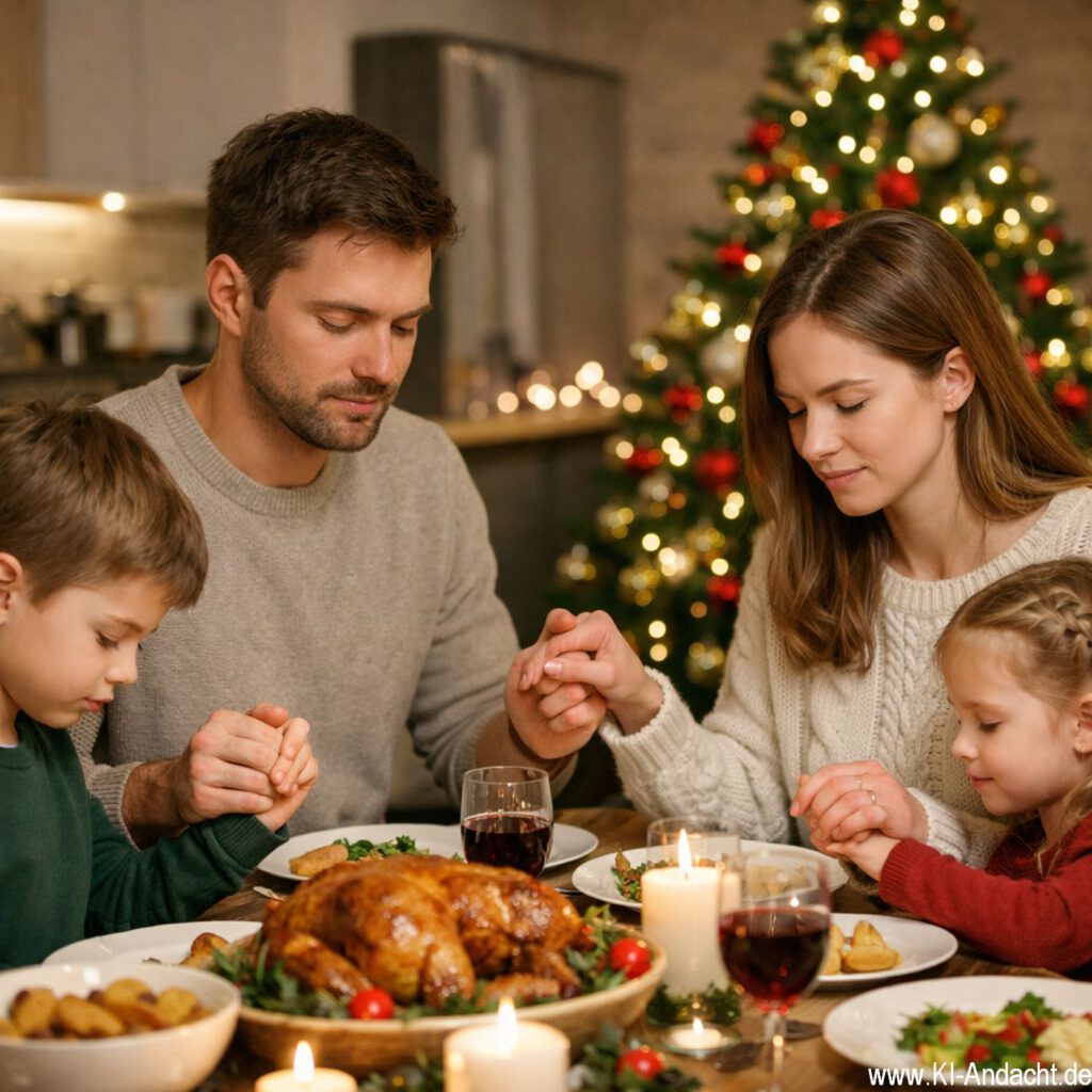 Familiengebet zu Weihnachten, Sora, prompted by ChatGPT