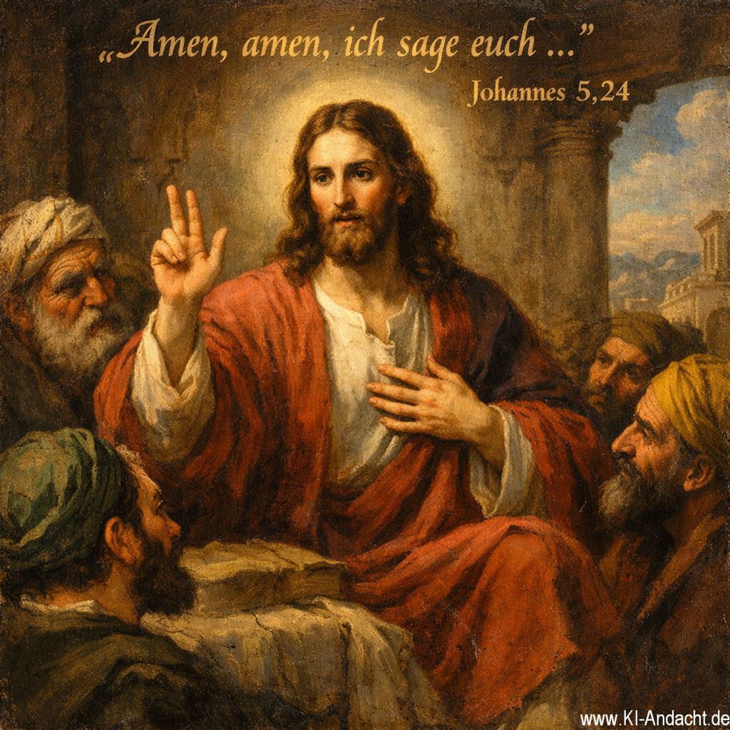 Jesus' inspirierende Lehren, Sora, prompted by ChatGPT