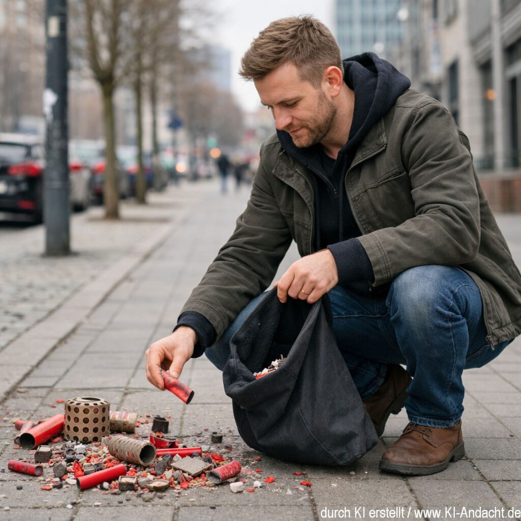 Müllsammeln, Sora, prompted by ChatGPT