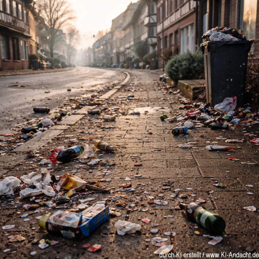 Morgen nach dem Feuerwerk, Sora, prompted by ChatGPT