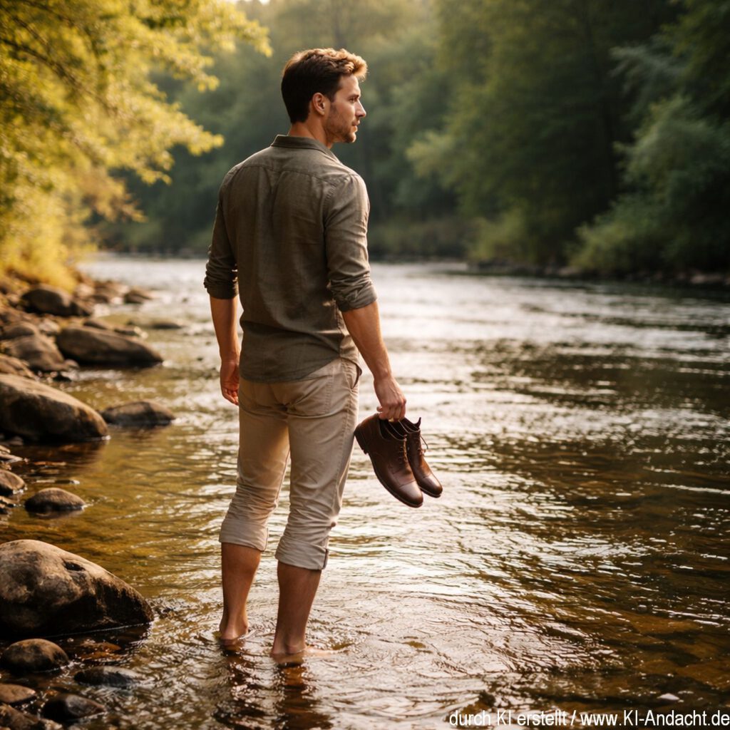 Im Wasser sich daran erinnern, was Jesus geschah, Sora, prompted by ChatGPT