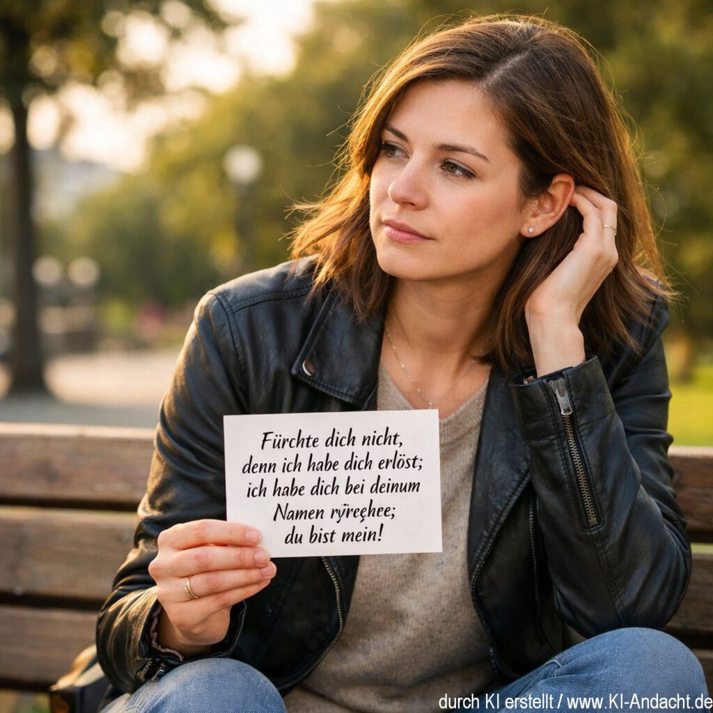 Nachdenkliche Frau im Park, Sora, prompted by ChatGPT
