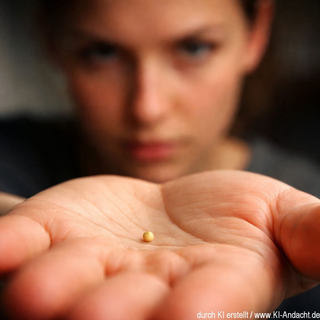 Senfkorn der Entschlossenheit, Sora, prompted by ChatGPT