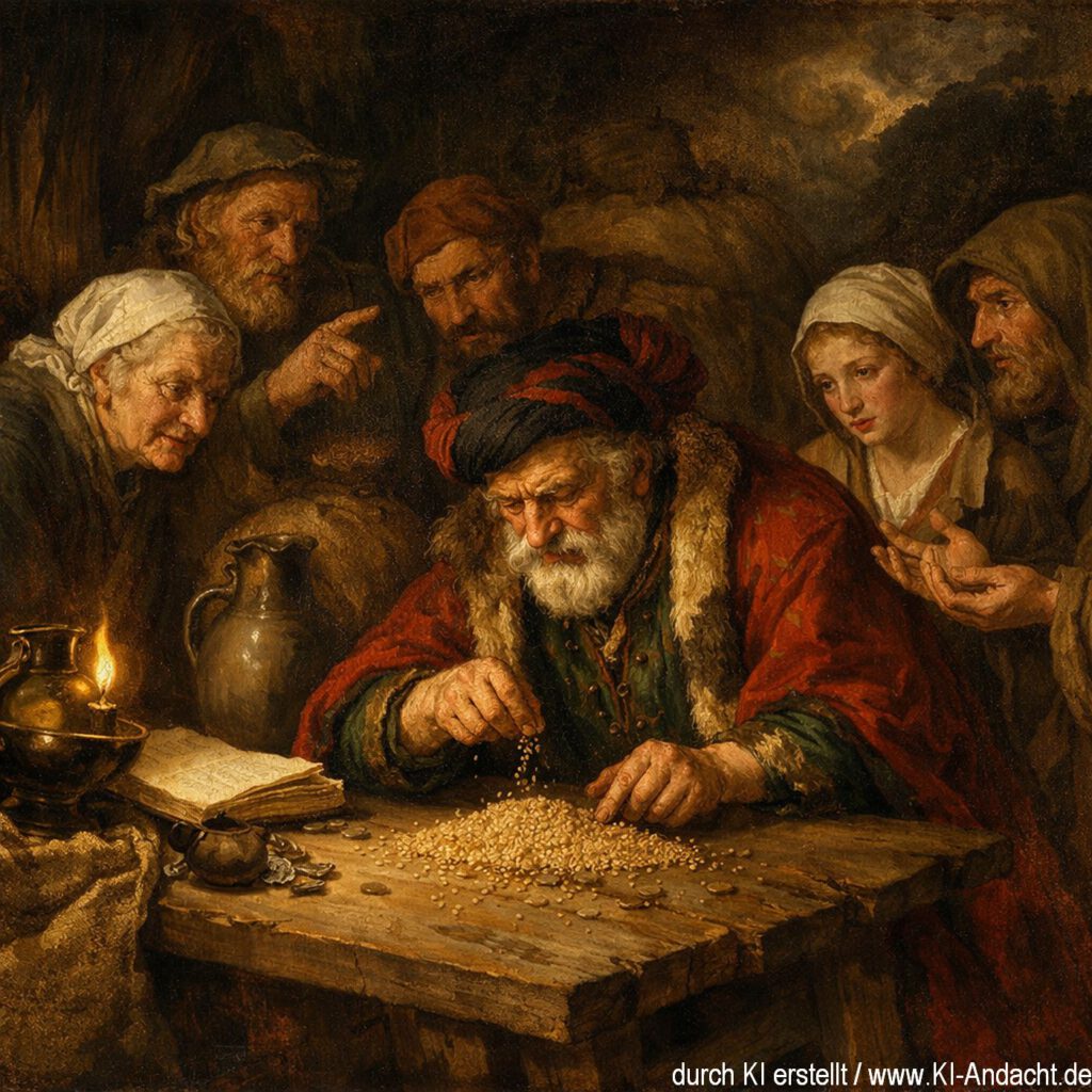 Das Gleichnis vom reichen Narren, Sora, prompted by ChatGPT