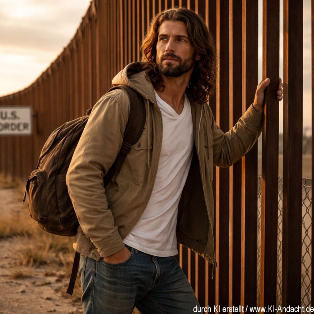 Jesus an den US-Grenzanlagen, Sora, prompted by ChatGPT