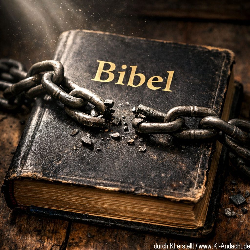 Die Bibel sprengt Fesseln, Sora, prompted by ChatGPT