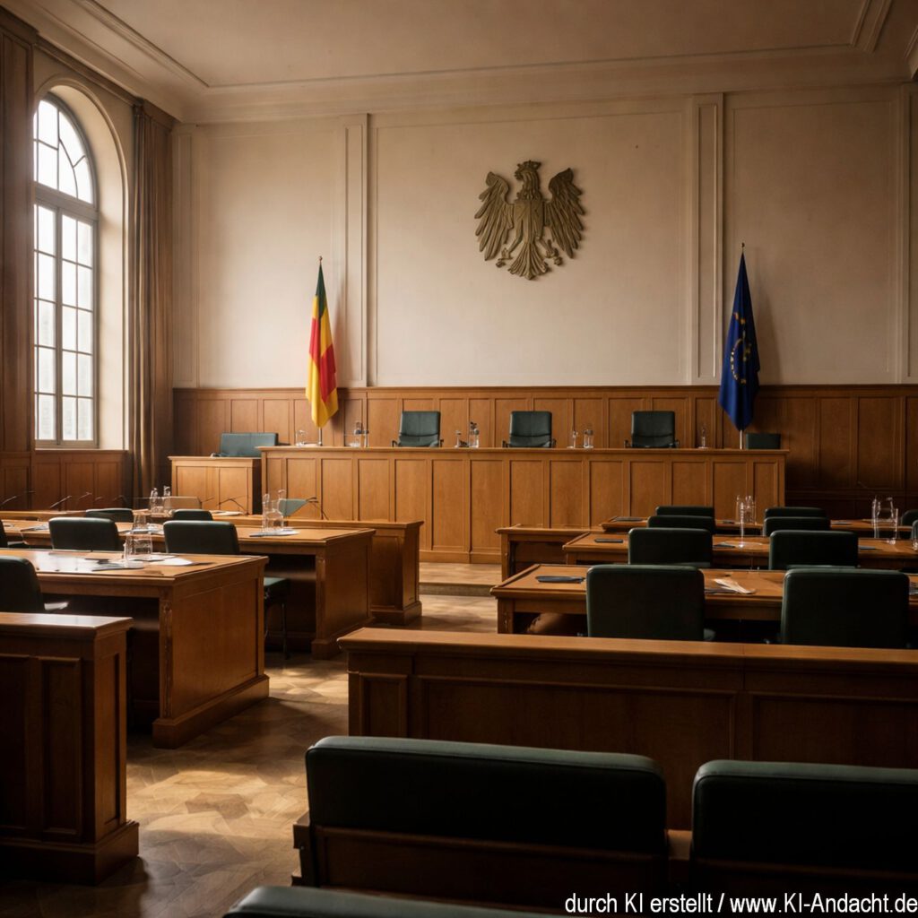 Im Gerichtssaal, Sora, prompted by ChatGPT