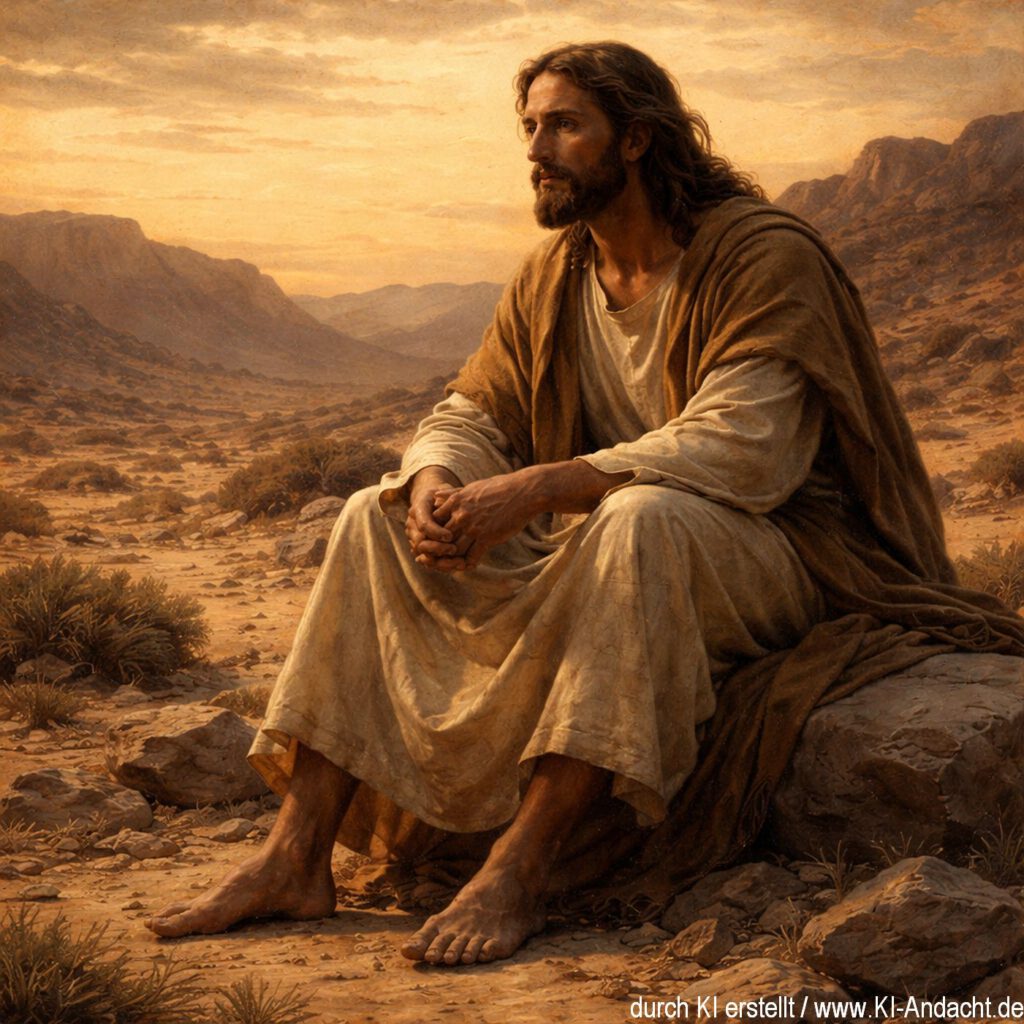 Jesus in der Wüste, Sora, prompted Michael Voß
