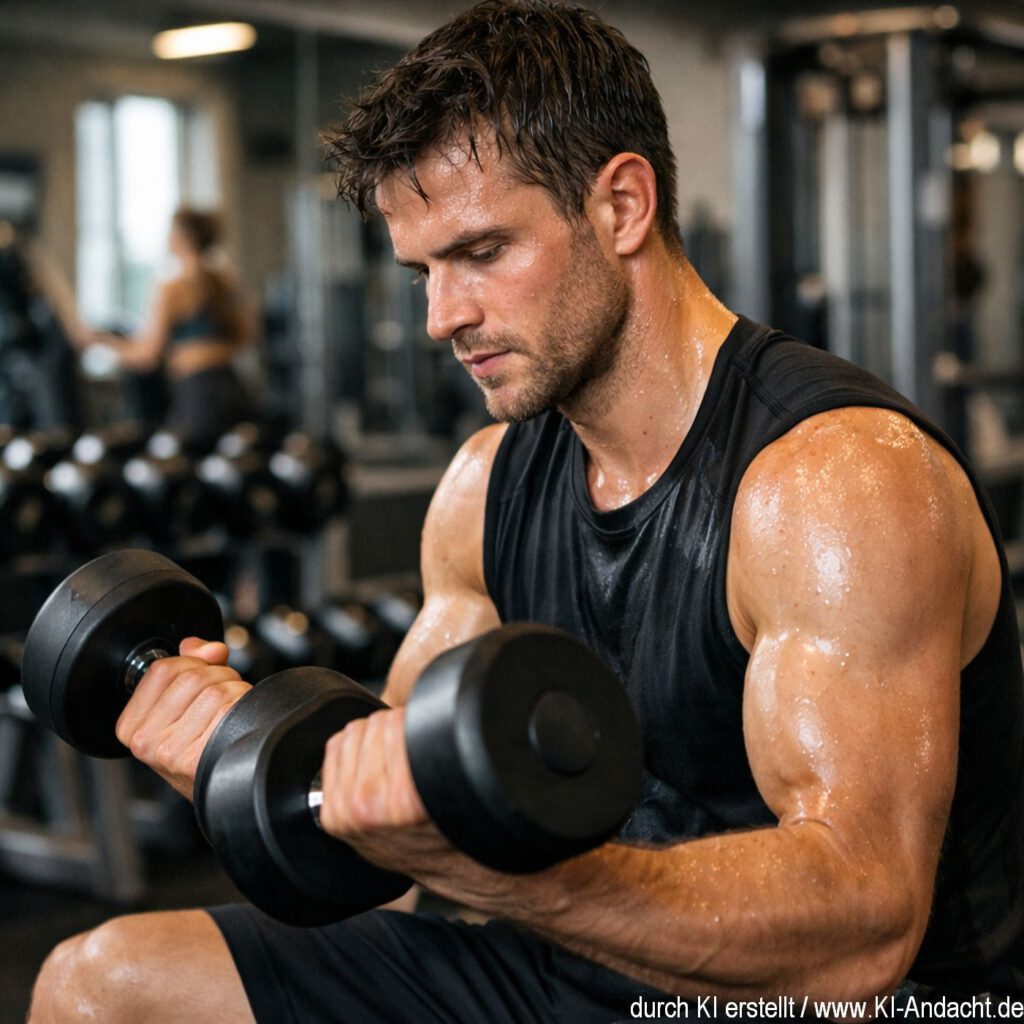 Gott ist überall nah - auch wenn deine Gedanken beim Training abschweifen, Sora, prompted by Michael Voß