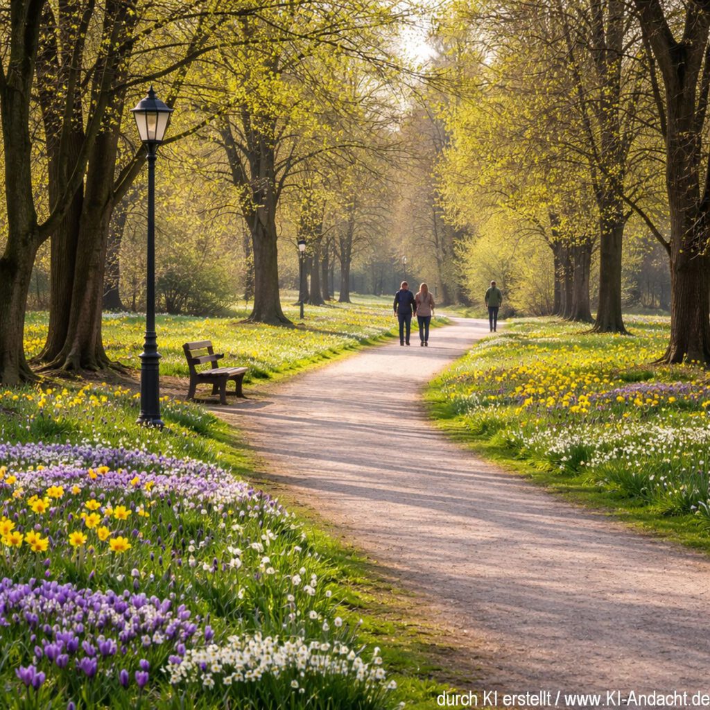 Frühlingsspaziergang im Park, Sora, prompted by ChatGPT