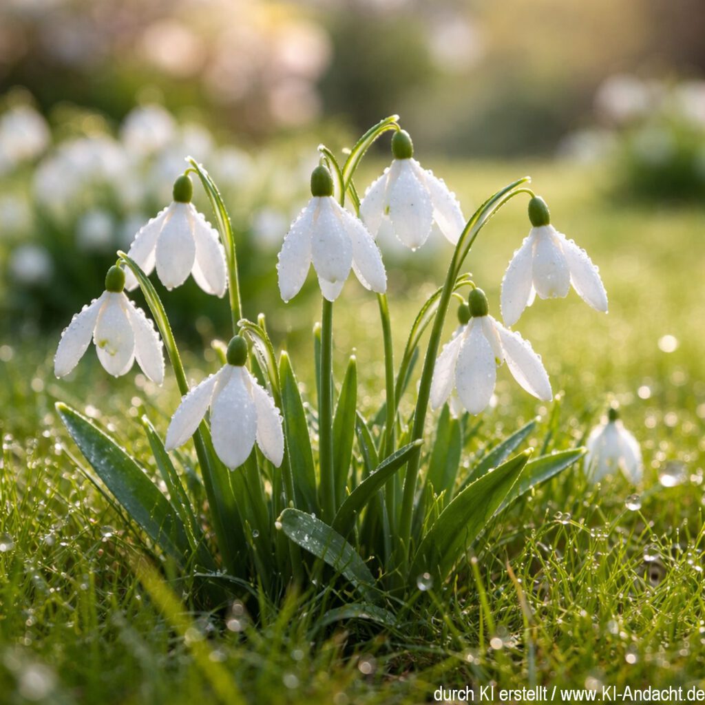 Schneeglöckchen sprießen, Sora, prompted by ChatGPT
