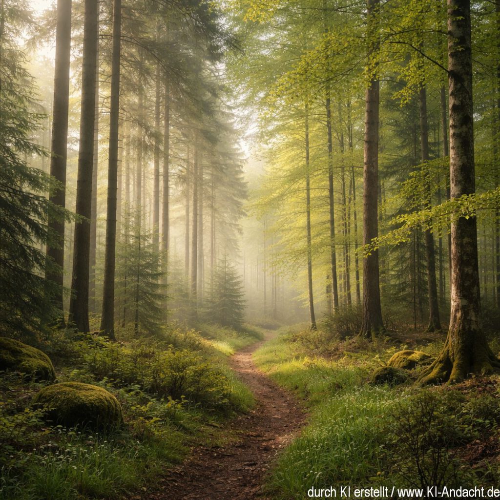 Typischer Wald in Mitteleuropa, Sora, prompted by ChatGPT