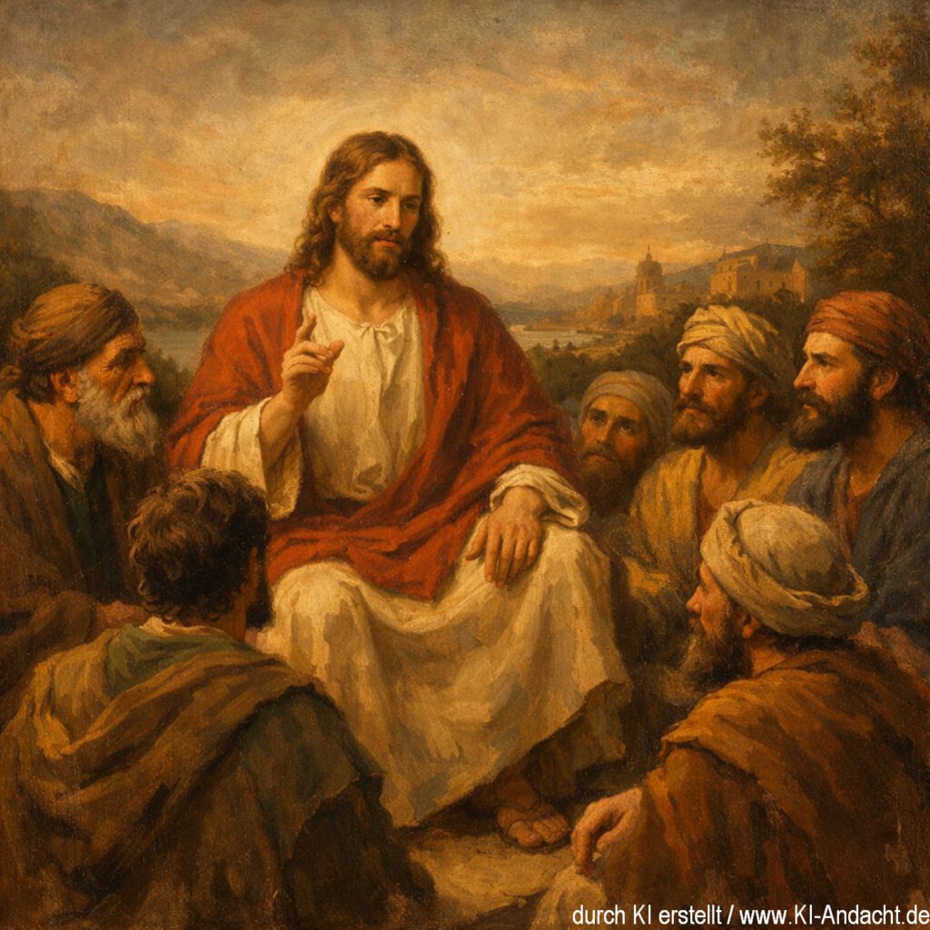 Jesus spricht vor seinen Jüngern, Sora, prompted by ChatGPT