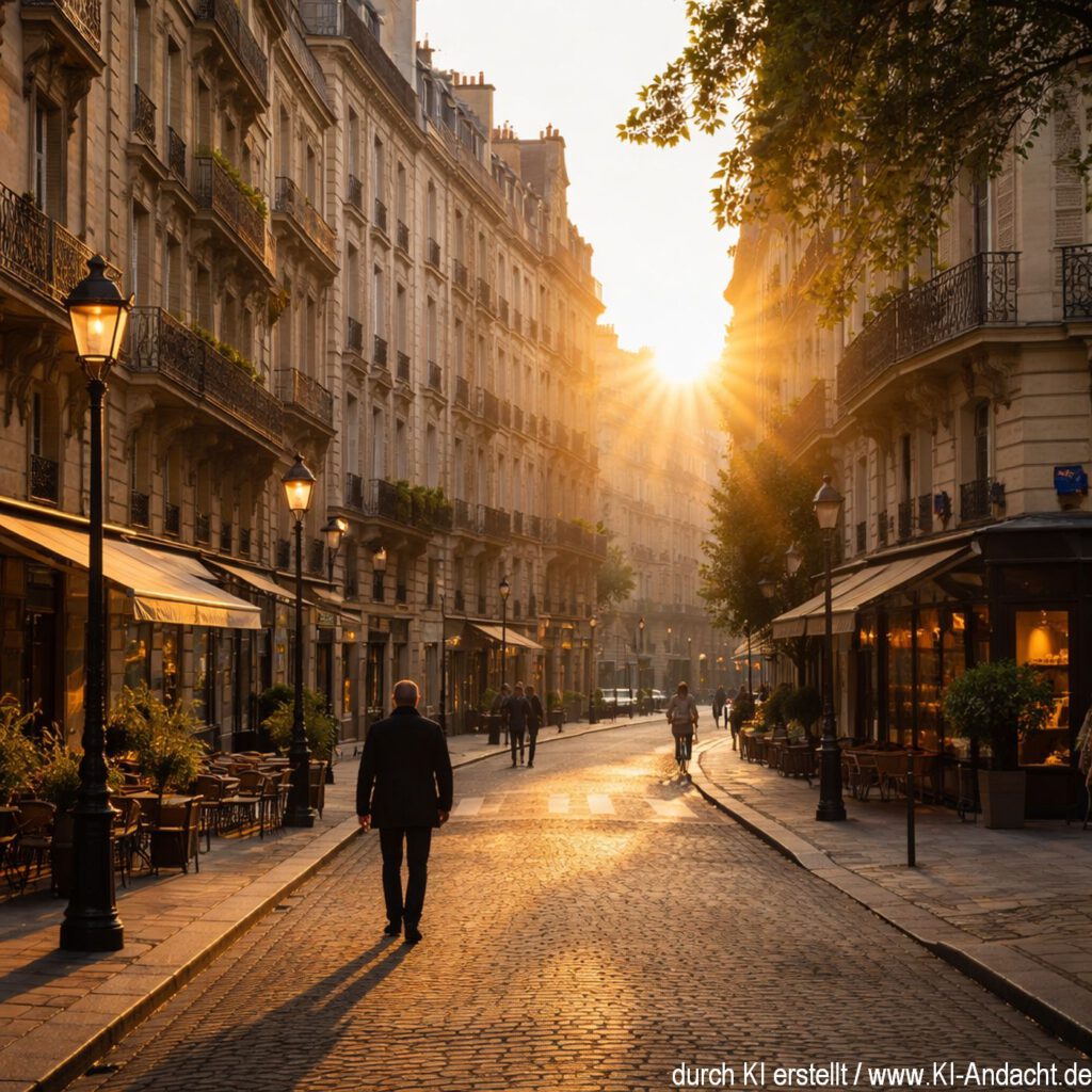 Viele Straßen in Europa haben bereits einige Kriege erlebt und doch sehen sie friedlich aus, Sora, prompted by ChatGPT